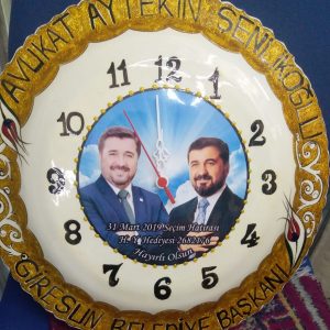 40 cm Altın Yaldızlı Fotoğraf Saati